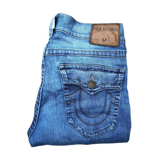 True Religion Jeans Size 32 ROCCO Relaxed Skinny Blue - Picture 4 of 13